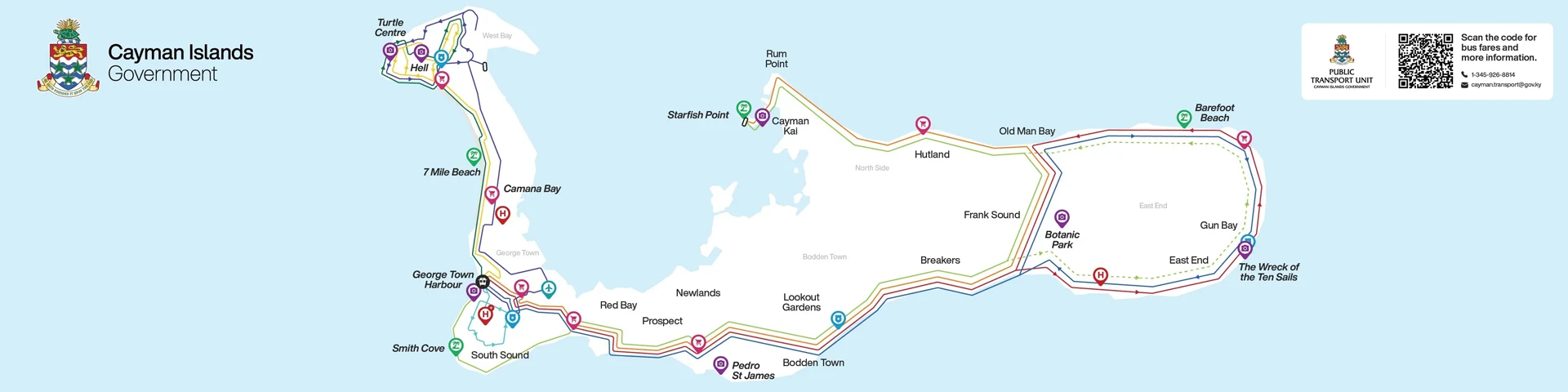 Bus Route Map Cayman Islands