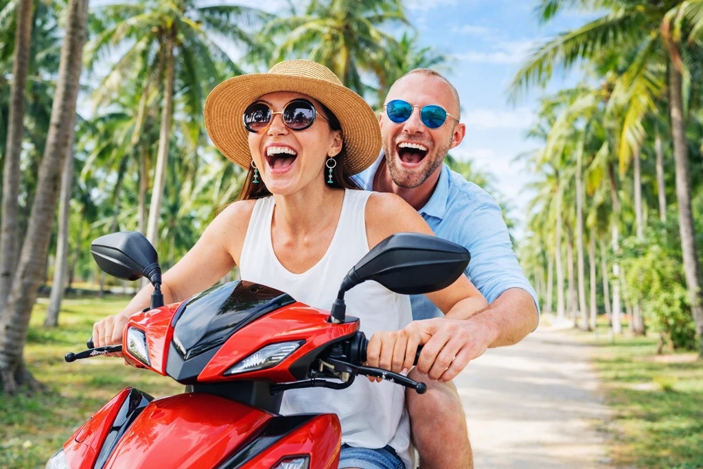 Riding a Scooter in the Cayman Islands